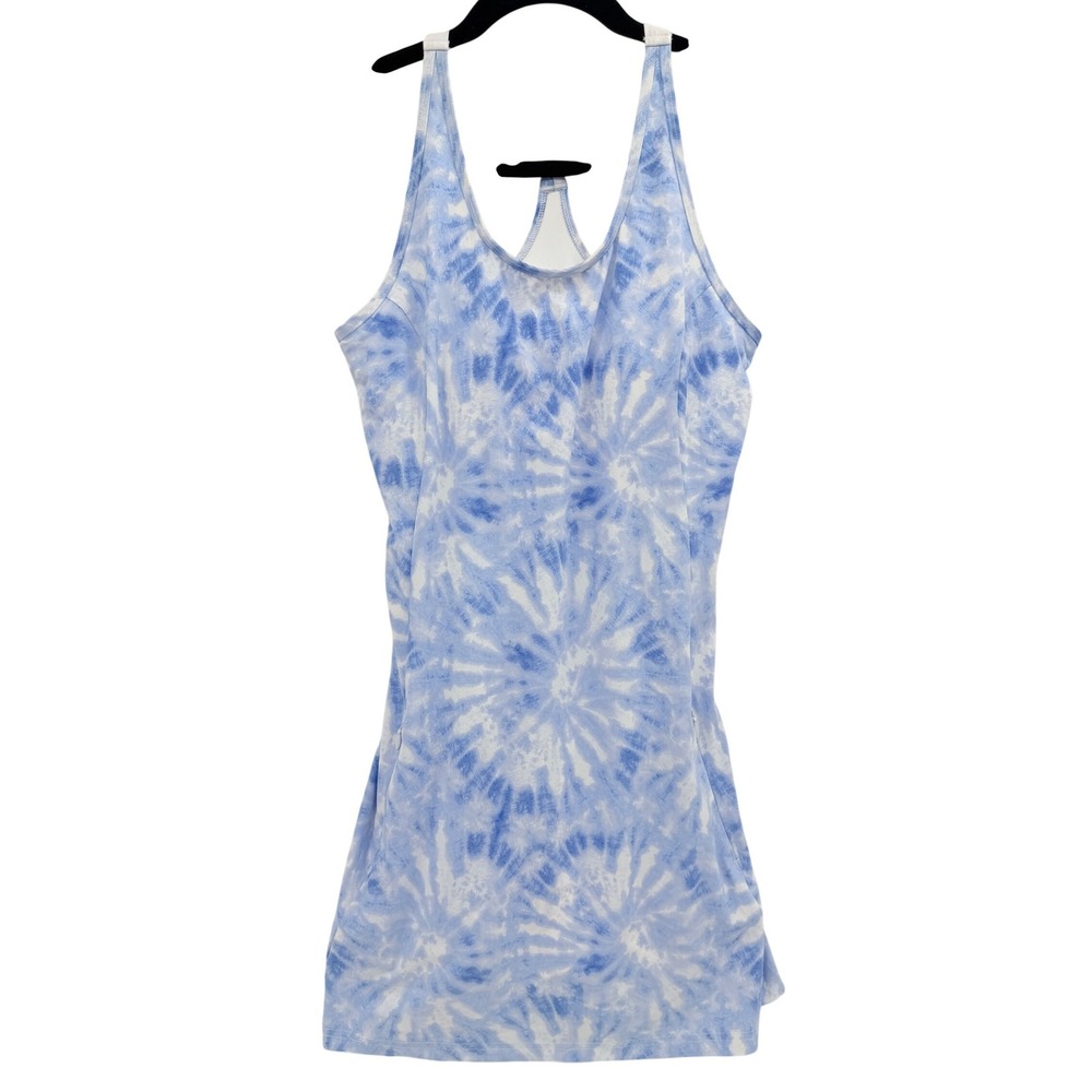 Fair Harbor Athletic Dress Sm Blue White Tie Dye Tennis Pickleball Athleisure - Picture 2 of 5
